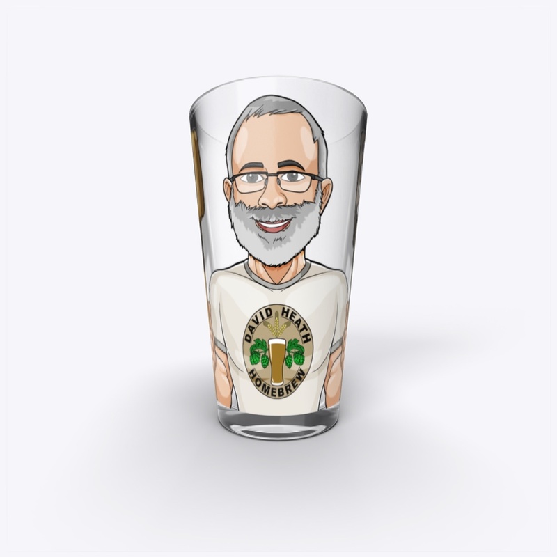 Pint Glass 5 - Two paddle wrap around