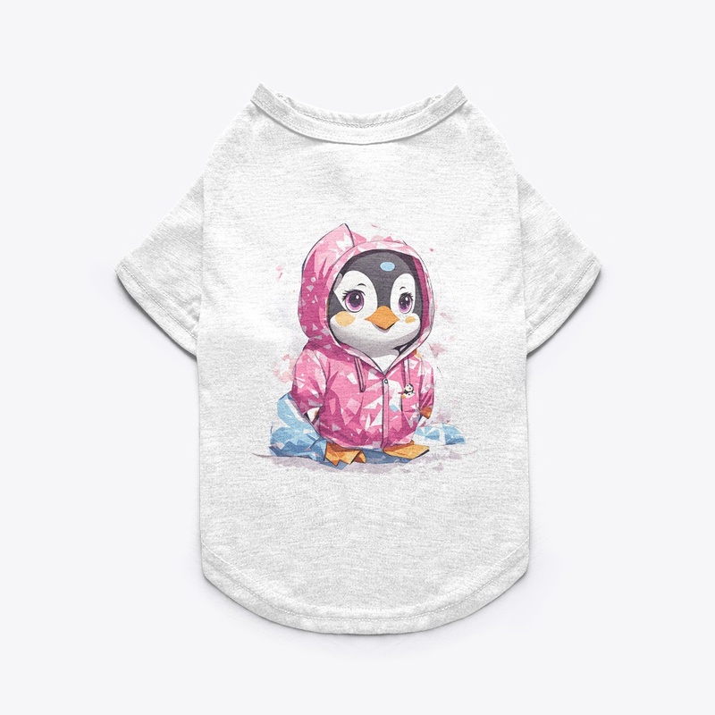 a penguin in pink pajamas 