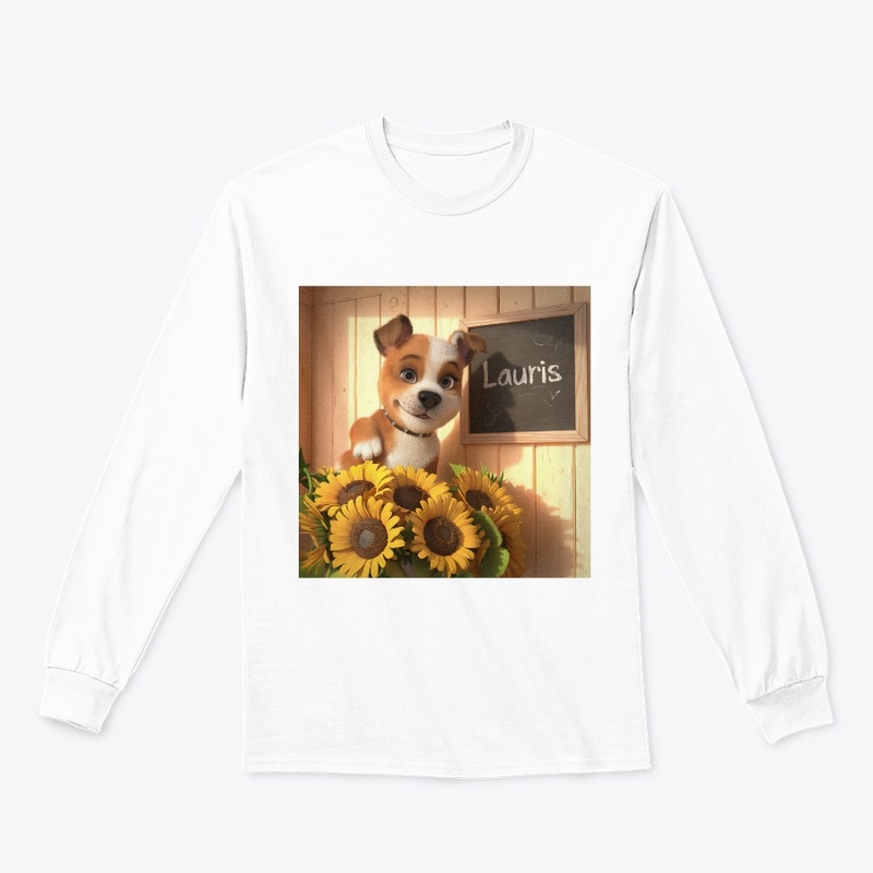 PETWA - Smiling puppy on sunflowers