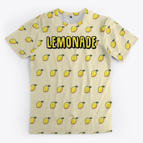 Lemonade All Over Print Tee Light Yellow T-Shirt Front