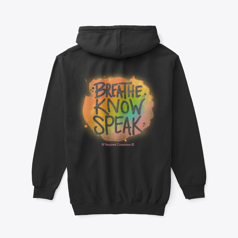 Breath Know Rainbow Unisex Zip Hoodie 