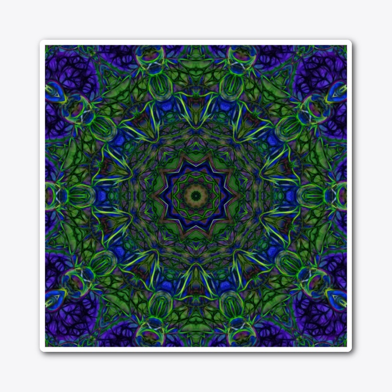 Blue Green Ribbon Kaleidoscope