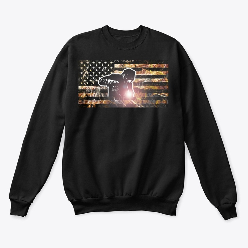 Welding Flag Sparks and Flames