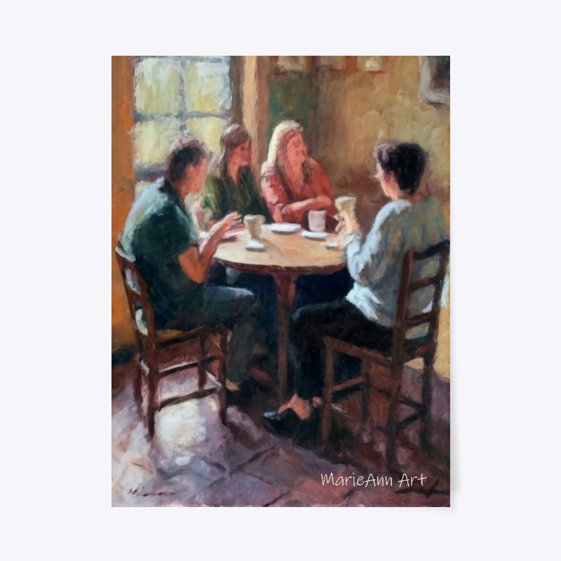At the Cafe, art by MarieAnn