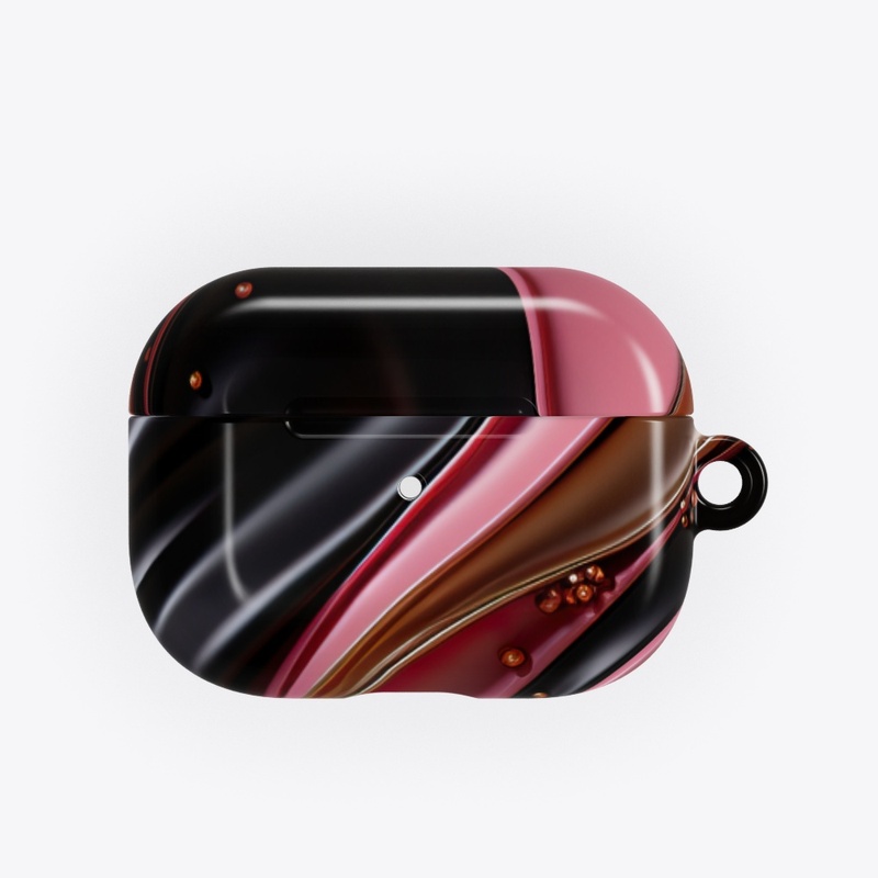 Pink Gold Black Swirls