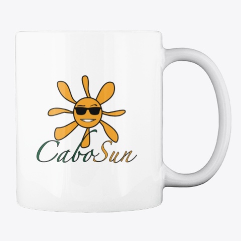 Cabo Sun Cofee Mug New White T-Shirt Back
