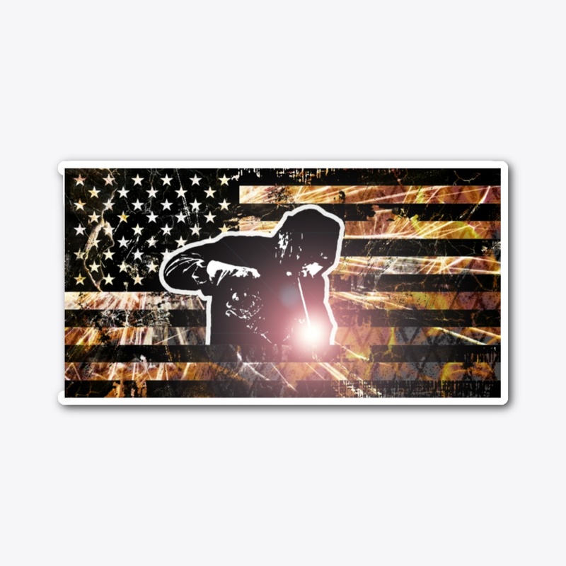 Welding Flag Sparks and Flames