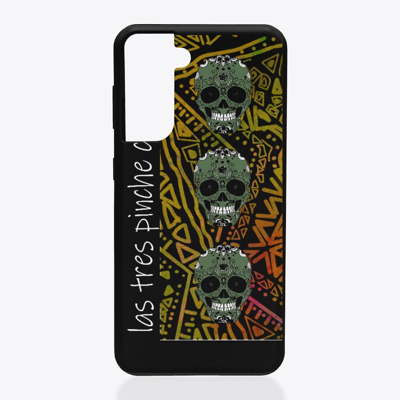 tres calaveras coloridas