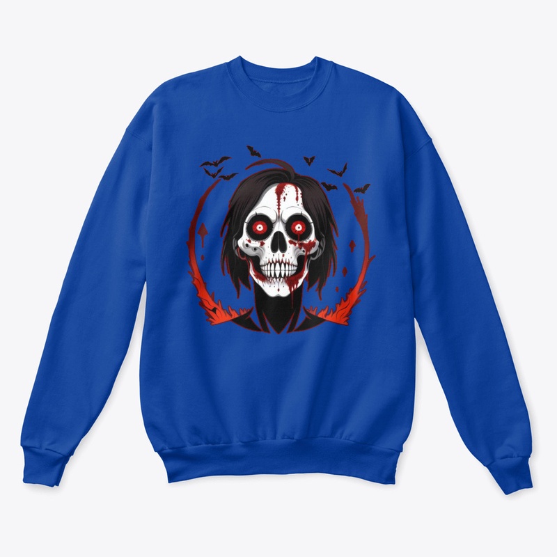 Heavy Metal Blazing Zombie Skull