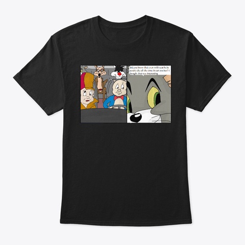Tails Gets Trolled Seat Belt Fact Panels Black T-Shirt Front