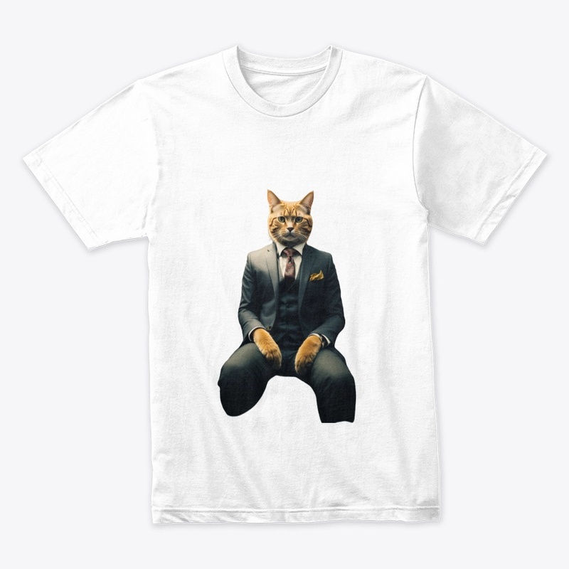 A beautifull cat in a business suit