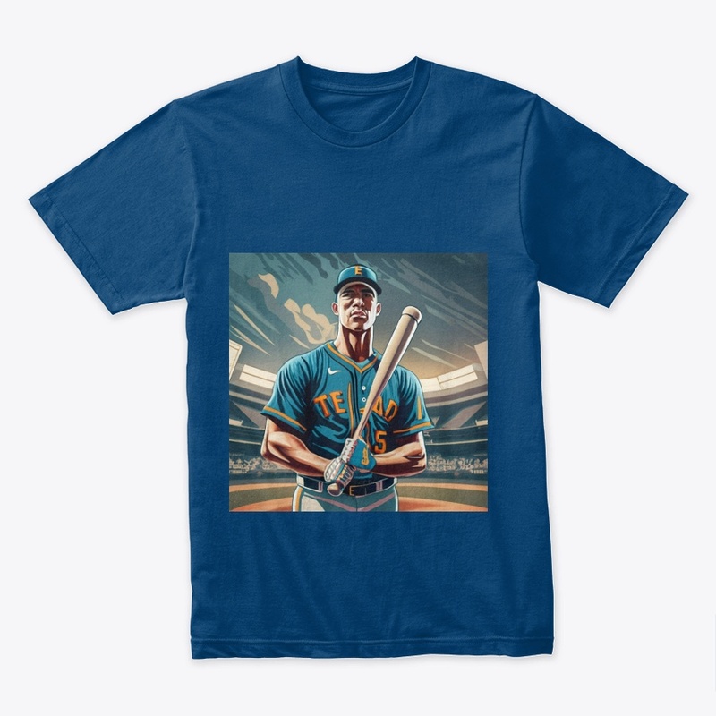 A baseball player stands at the plate,