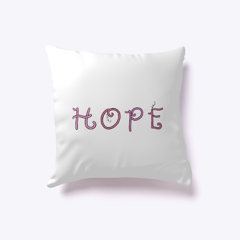 Hope Word Art in Shades of Pink