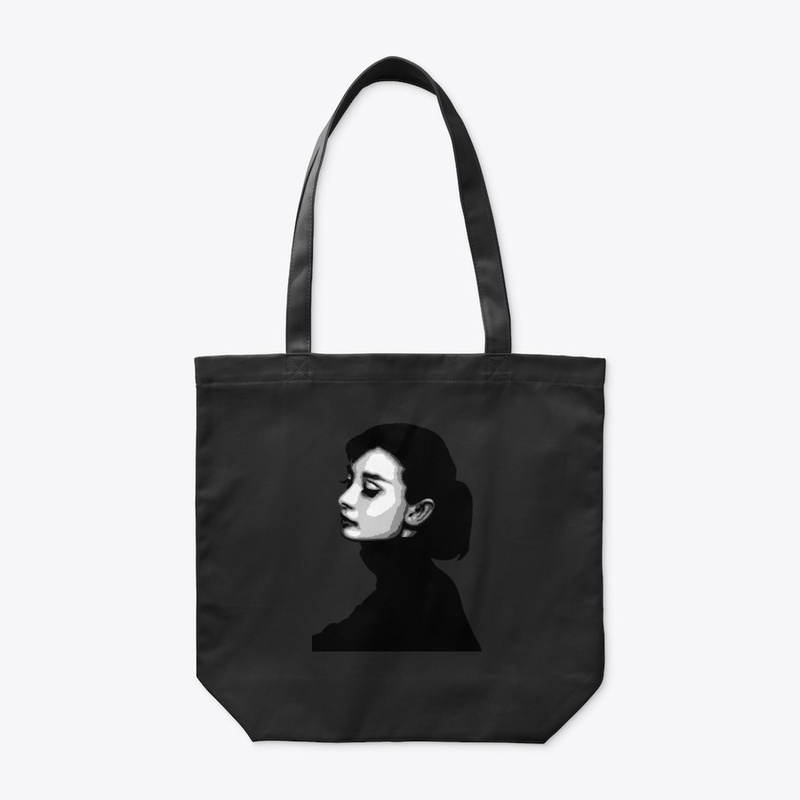 Aubrey Hepburn Black and White Portrait