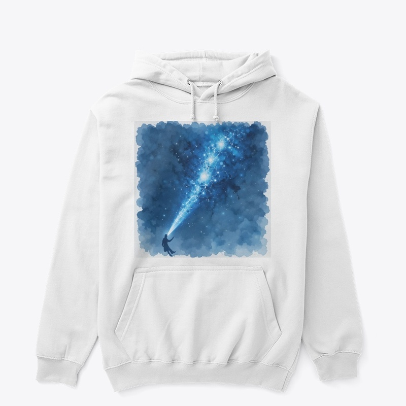 Blue comet falling while shining