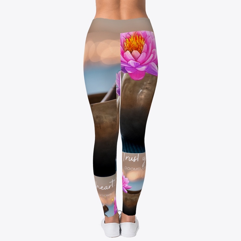 Trust your Heart Pink Lotus Leggings