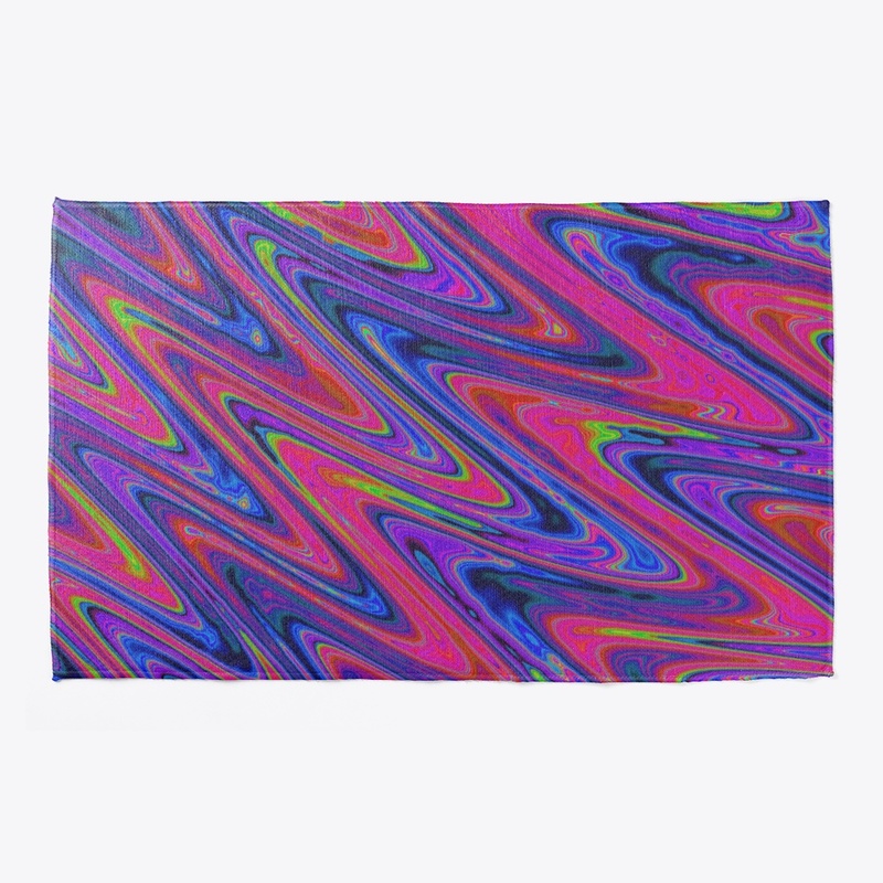 Vibrant Neon Abstract Wavy Pattern