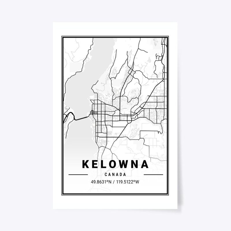 Kelowna Light City Map