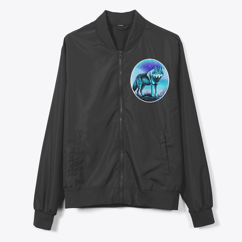 A Wild Wolf Illustrated in Blues