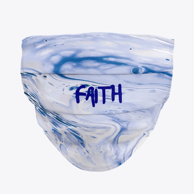 Blue Marble "FAITH" Face Mask