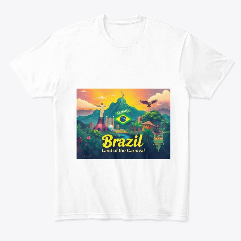Brazil Vibrant Skyline Art