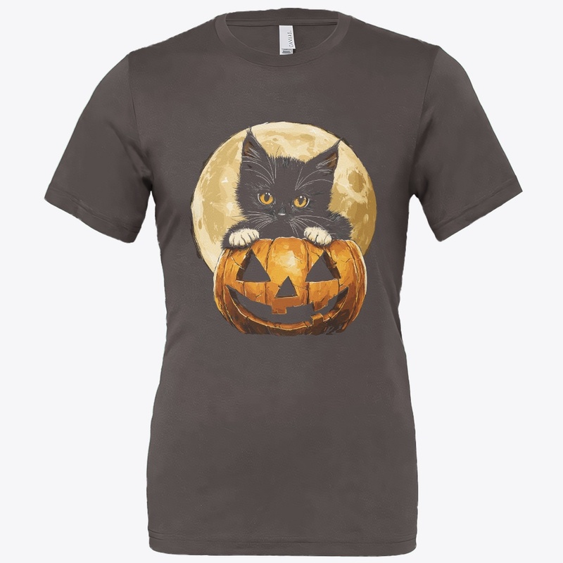 Black Cat-Pumpkin Halloween Shirt