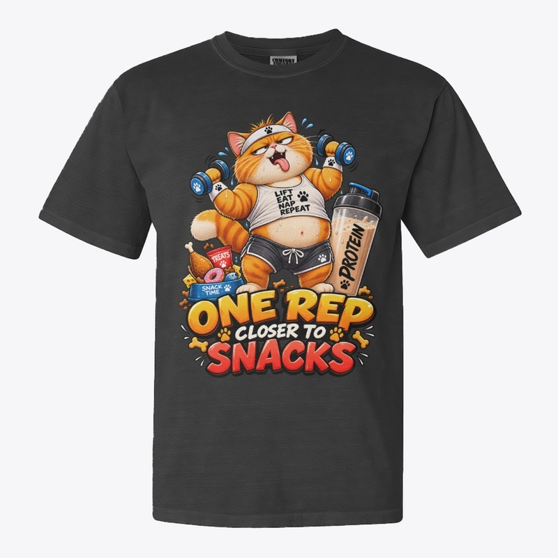 One Rep Closer to Snacks Funny Cat Gym 