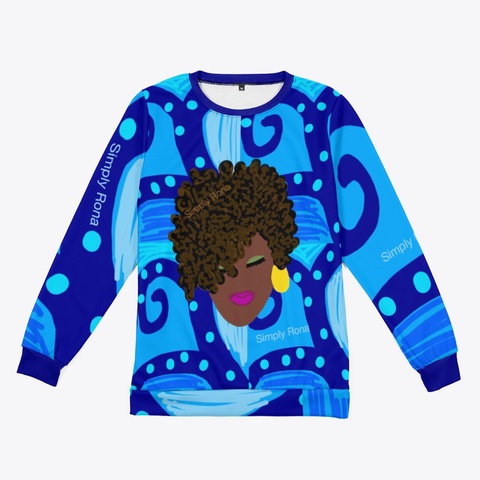 Blue Swirl Sweatshirt Dark Navy áo T-Shirt Front