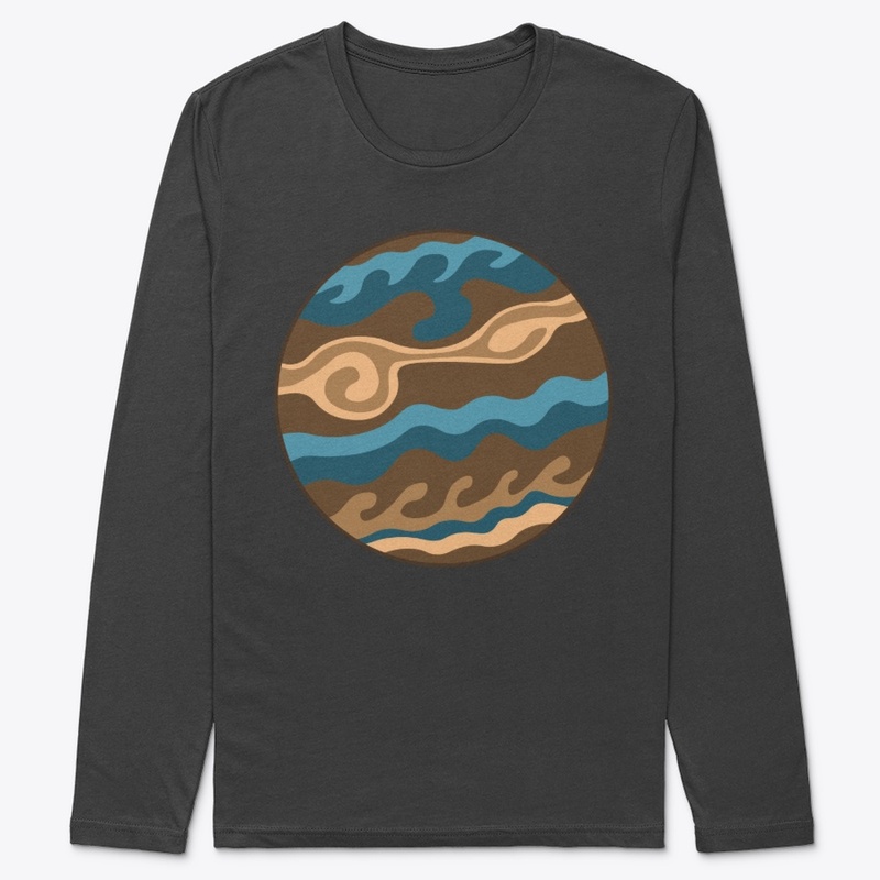 Swirling Planet (Blue/Brown)