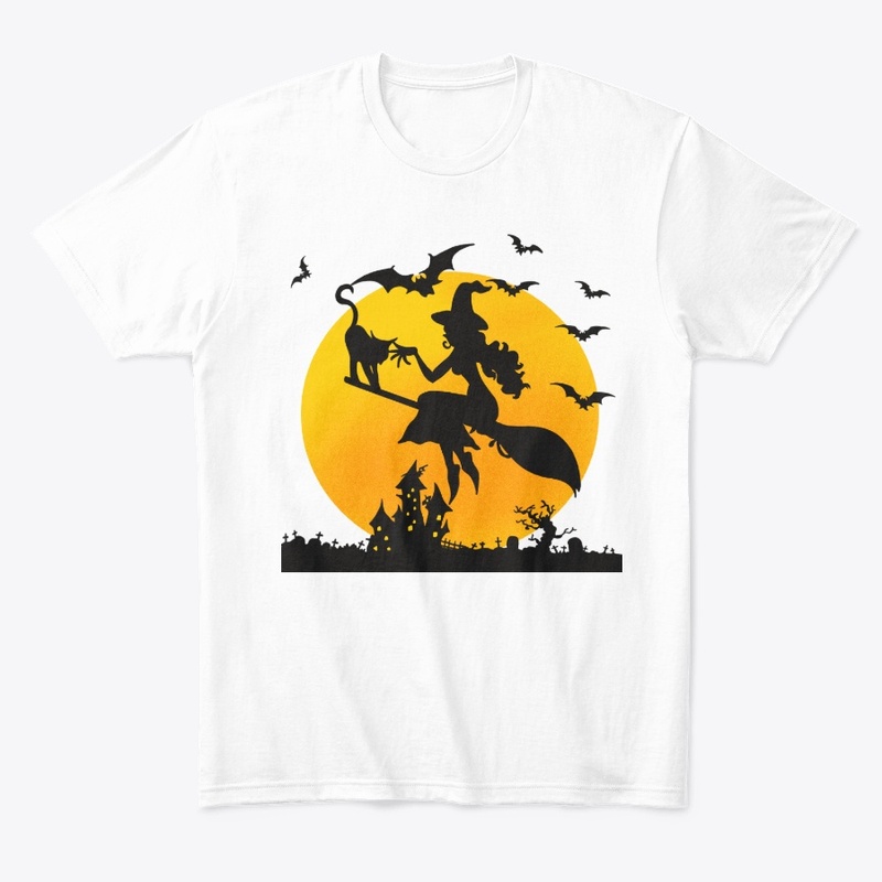 witch with her cat and these bats