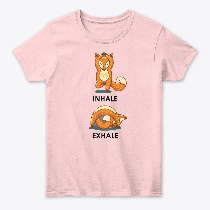 Inhale Exhale Fox Yoga T-shirt