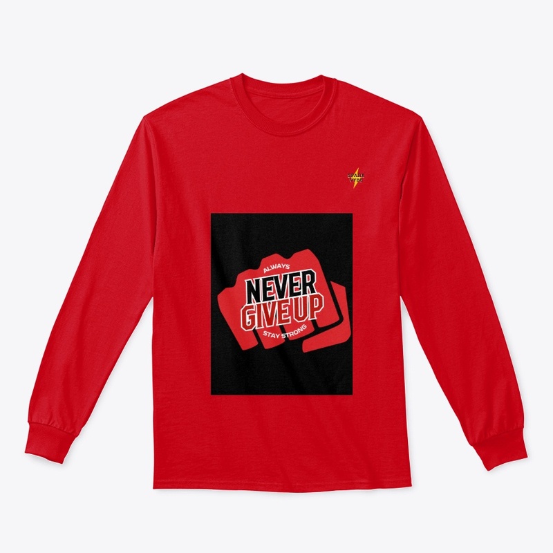 Never Give Up men's Long Tee