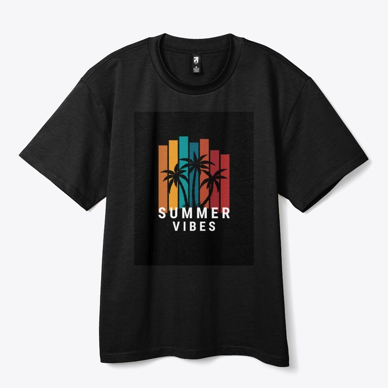 Black Yellow Summer Typography T-Shirt