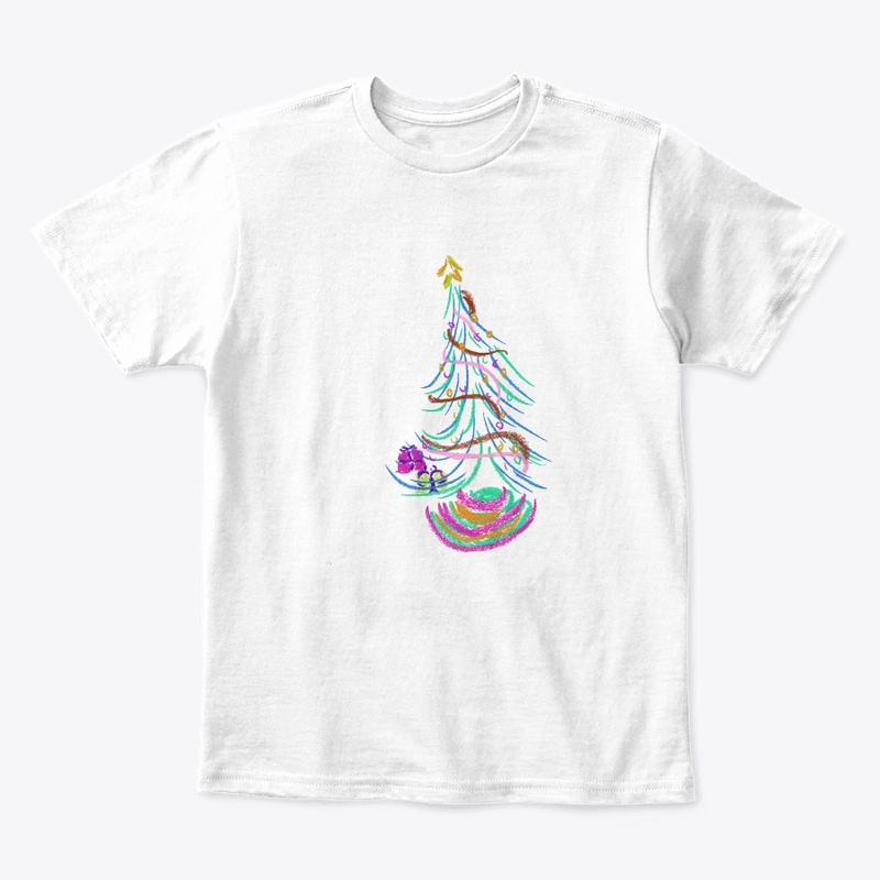 lone right side up Christmas tree