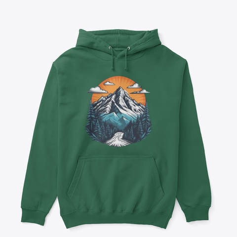 Mountain View Forest Green T-Shirt Front