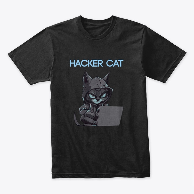 Back hacker cat t shirt for cats lover 