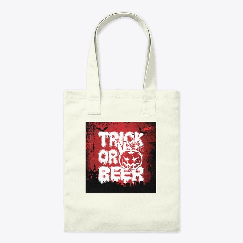 Trick or beer halloween theme design 