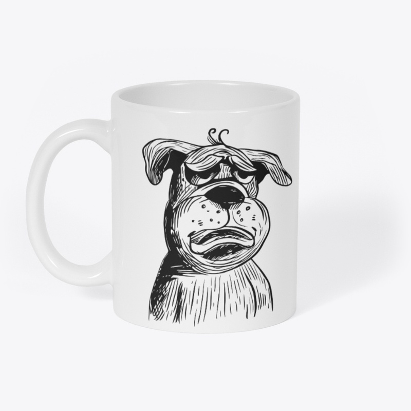 Bulldog Illustration - Funny Dog Design