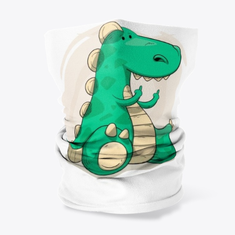 Dinosaur showing middle finger