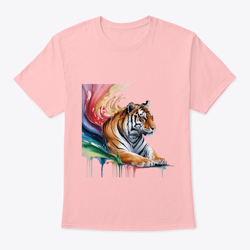 Tiger Emerging from Vibrant Paint Splash