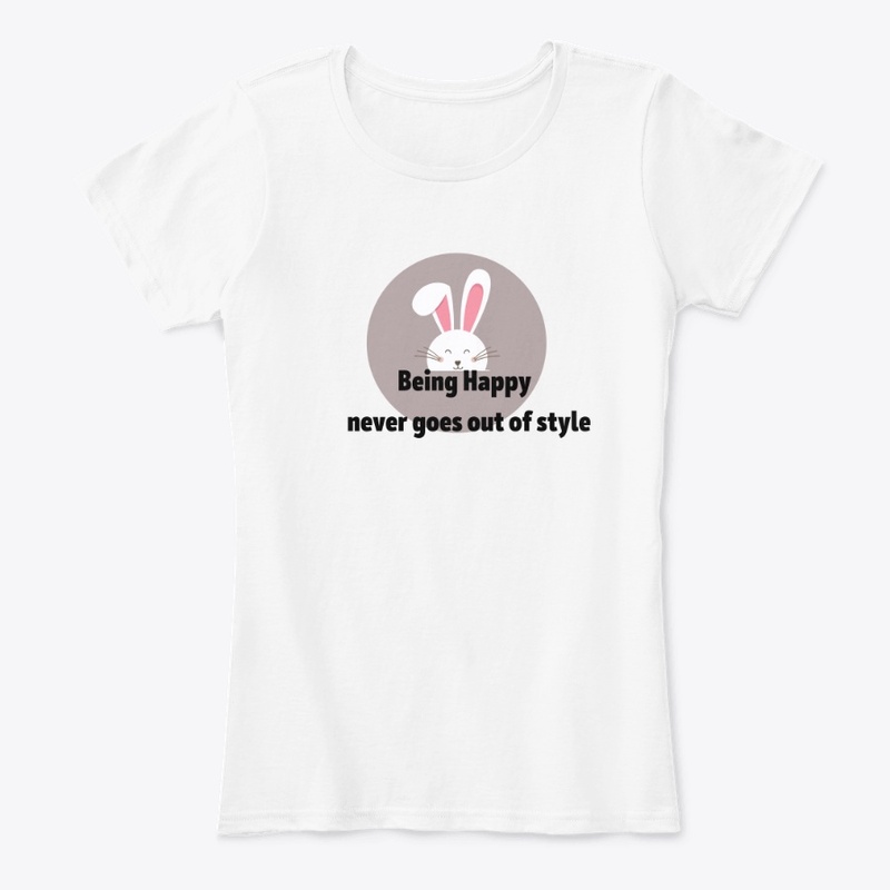 stylish happy bunny 