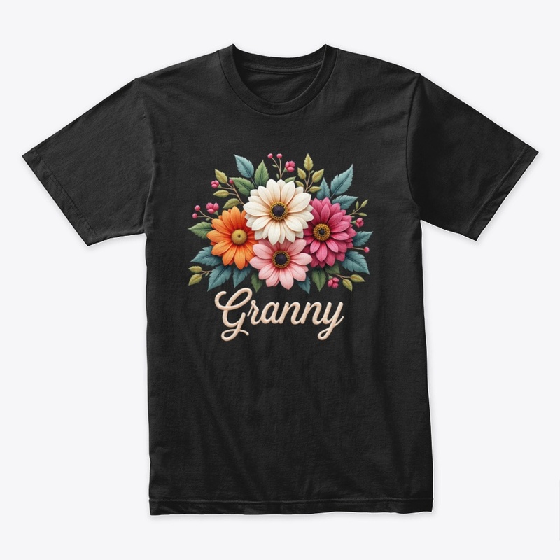 Elegant Botanical Wildflower Granny Tee