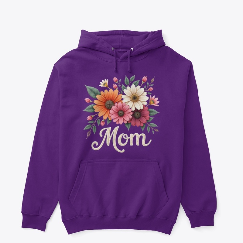 Elegant Botanical Wildflower Mom Tee