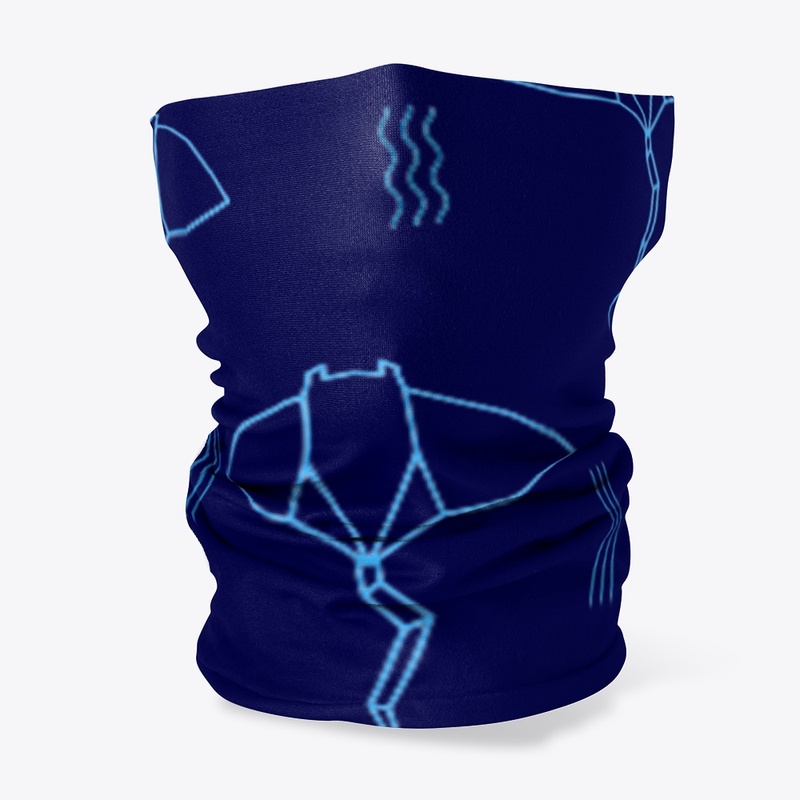 Geometric Line Manta Ray