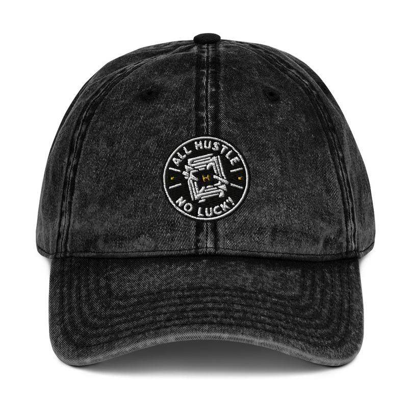 All Hustle No Luck Vintage Cap