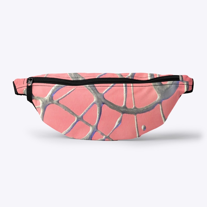 Metallic Silver on Pink