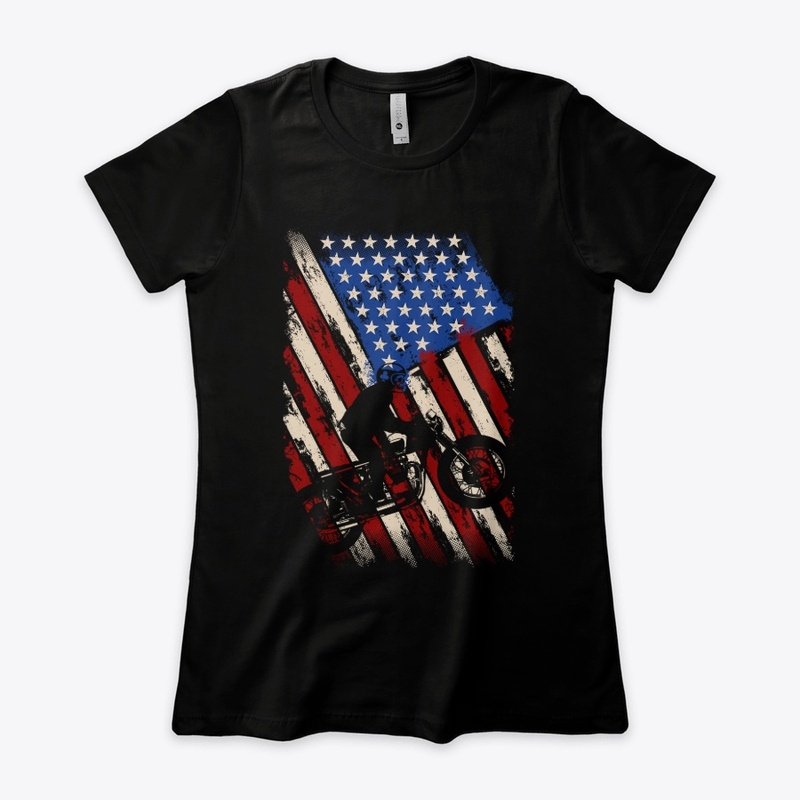 Dirt Bike American Flag vatran
