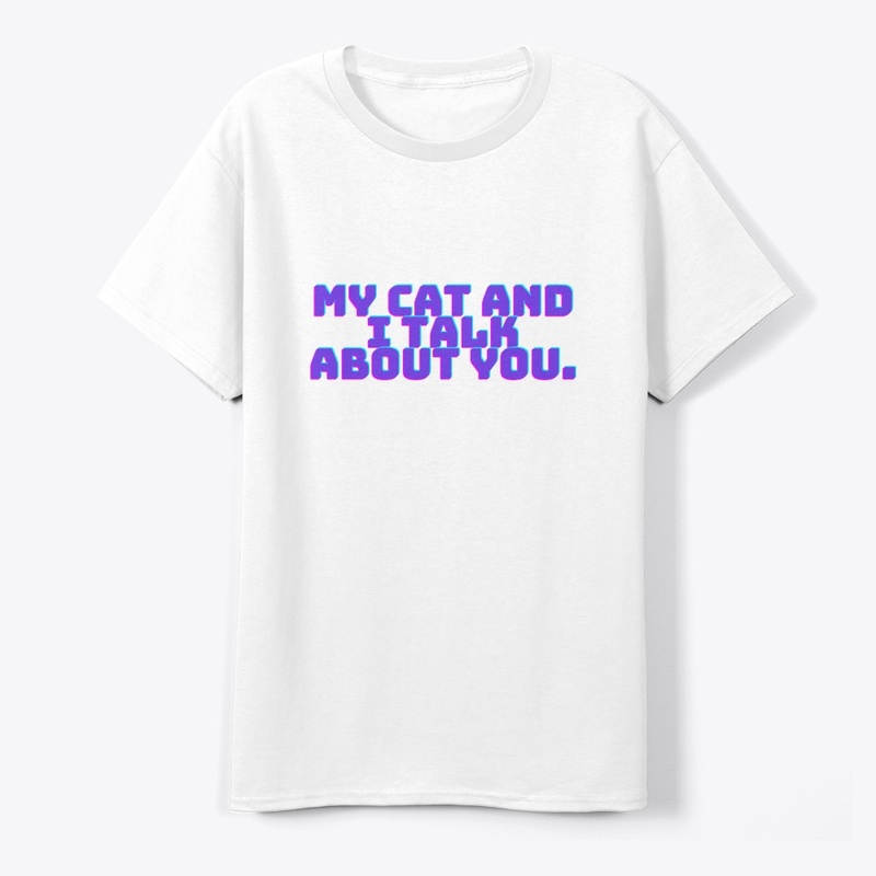 Cat Gossip Funny T-Shirt Design