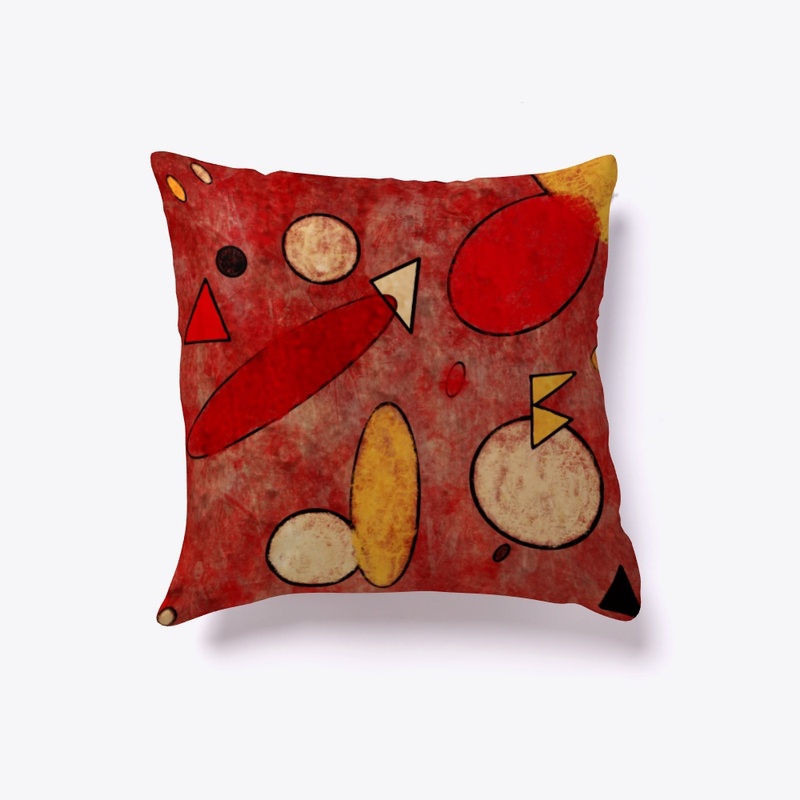 Circular Pattern Abstract Red Fall Tee