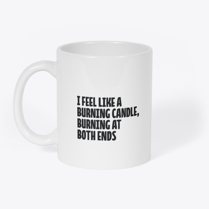 Burning candle - White mug